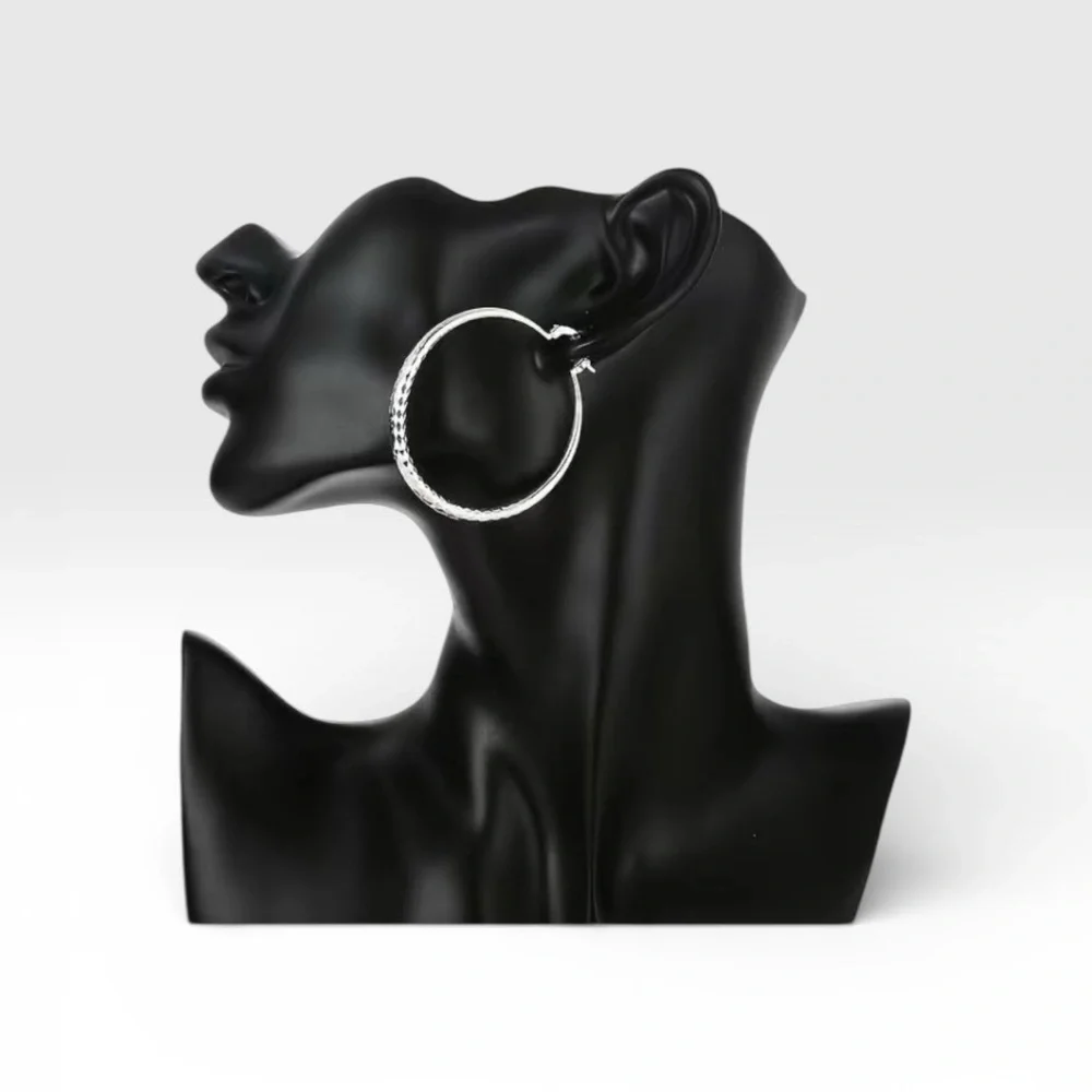 Elegant Gold Hoop Earrings with Crystals
